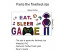 Eat Sleep Game Wall Decal 